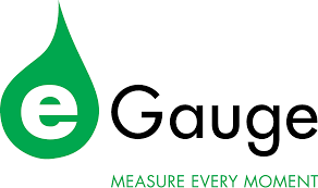 A green and black logo for gauger